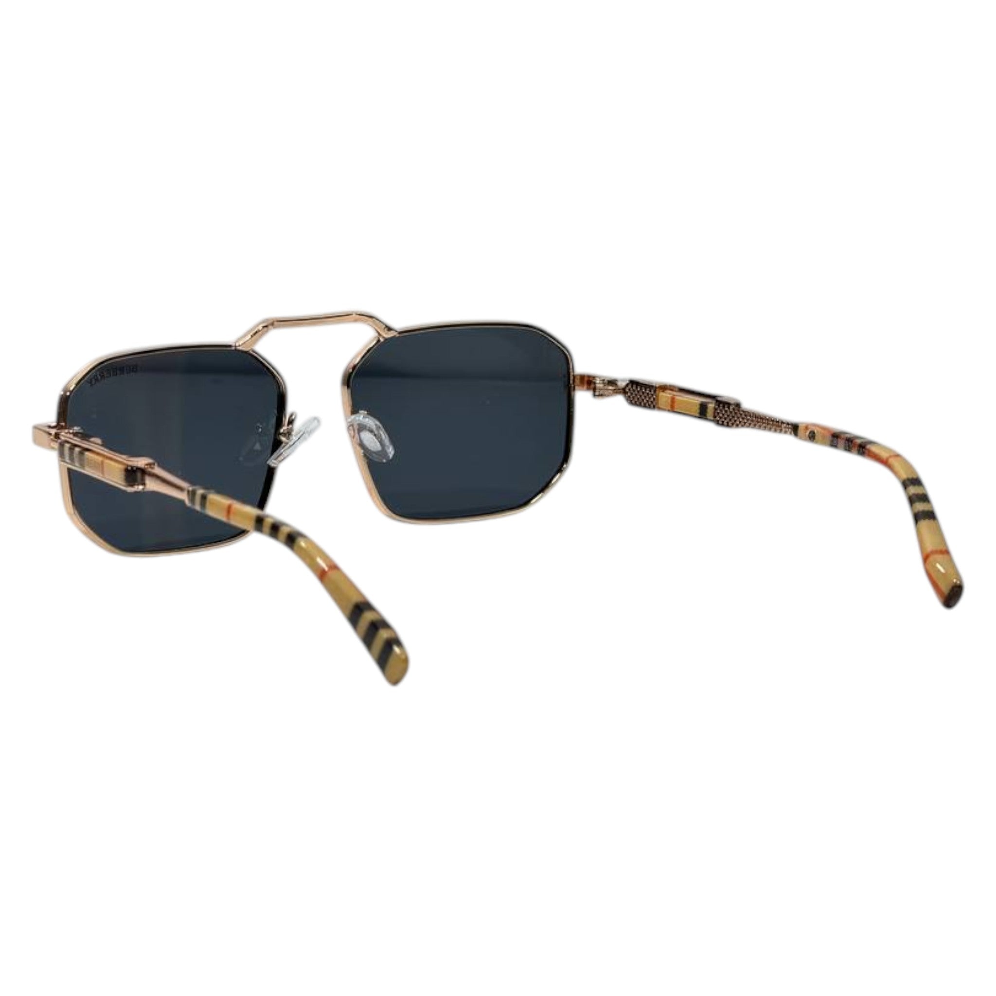 Burberry Luxury Gold Square Sunglasses – Premium Metal Frame UV400 🕶️✨