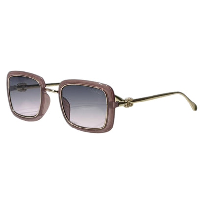 Chanel Luxury Oversized Square Sunglasses – Elegant Pink & Gold UV400 ✨🩷