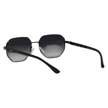 Cartier Hexagonal Sunglasses – Black Metal Frame with Gradient Grey Lenses 🕶️✨