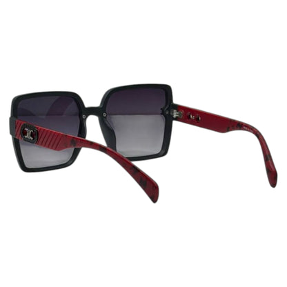 Celine Oversized Square Sunglasses – Black & Burgundy Luxury Frame 🕶️❤️