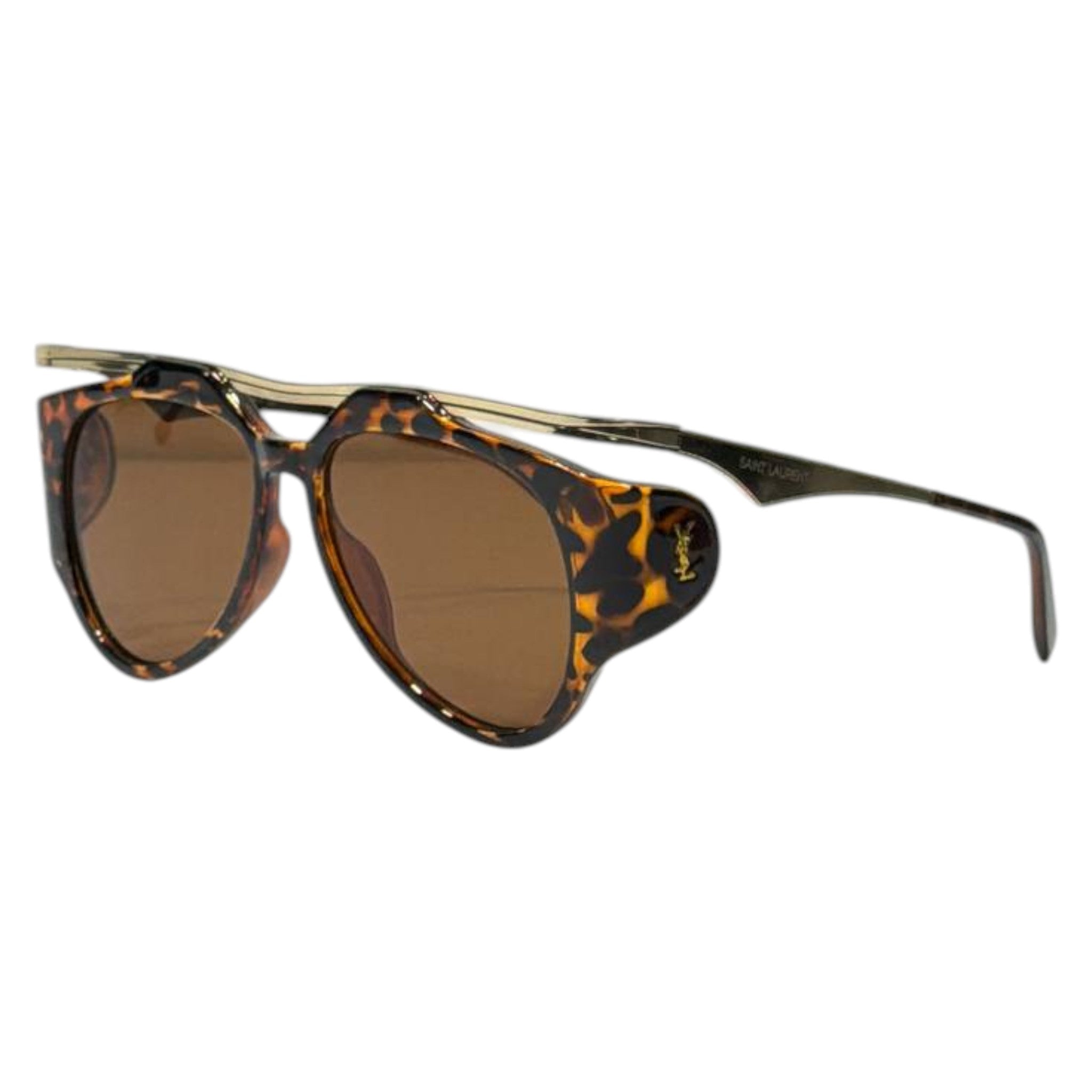 Saint Laurent Cat-Eye Tortoise Sunglasses – Brown Lenses Luxury Eyewear