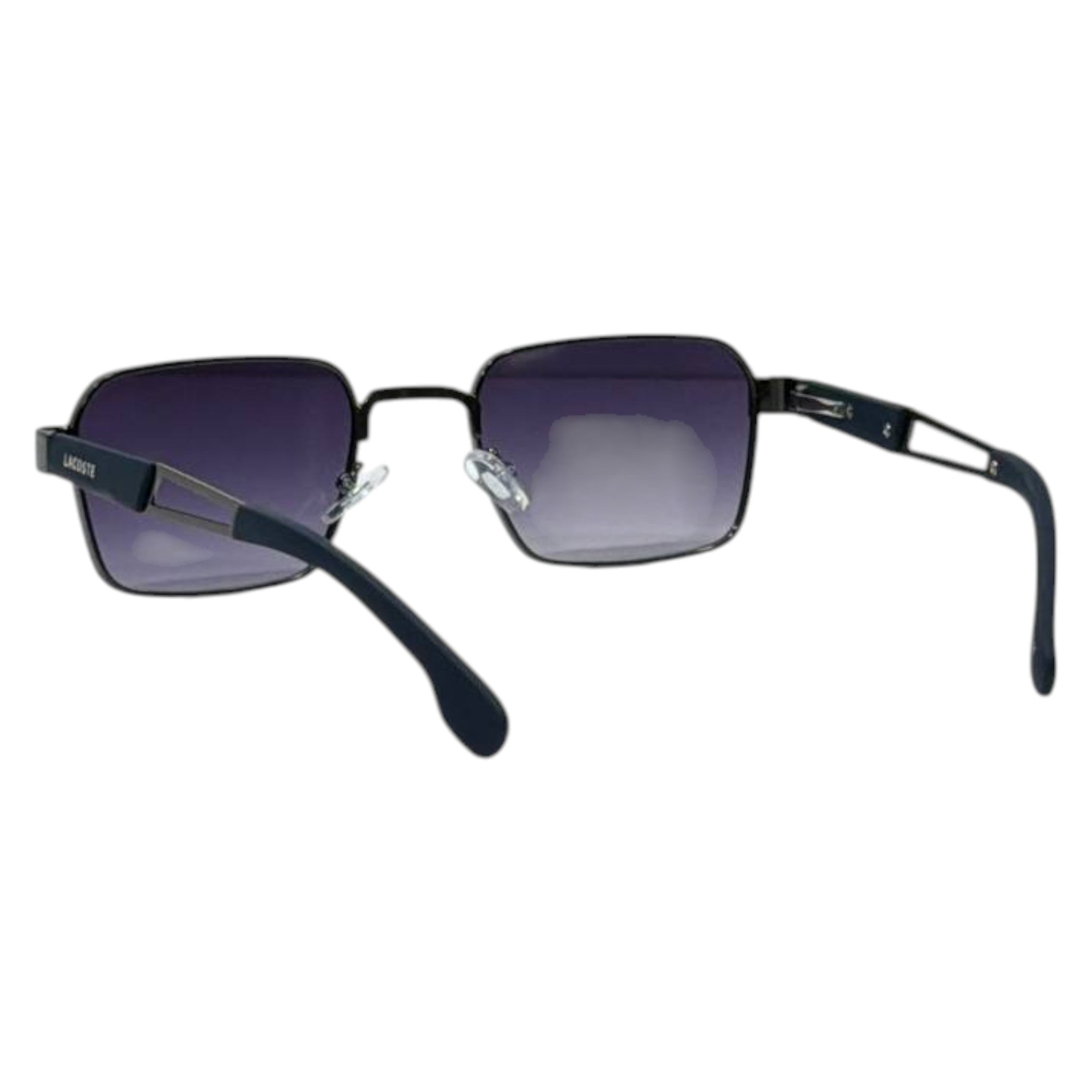 ✨ Catchy Title: Lacoste Modern Rectangular Sunglasses – Matte Black Metal Frame 🐊🕶️