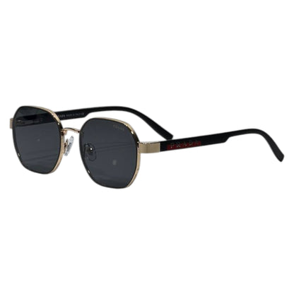 ✨ Catchy Title: Prada Geometric Metal Sunglasses – Gold Frame with Black Lenses ✨🕶️