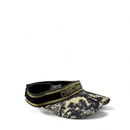Christian Dior Toile de Jouy Embroidered Visor 🖤✨