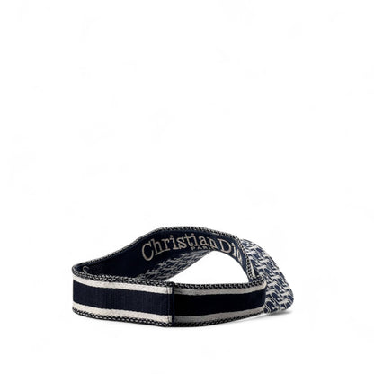 Christian Dior Navy & White Oblique Embroidered Visor 🔵⚪️🧢