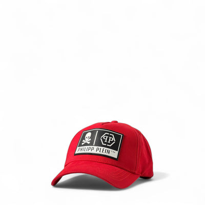 Philipp Plein Red Logo Patch Cap 🔴💀🔥