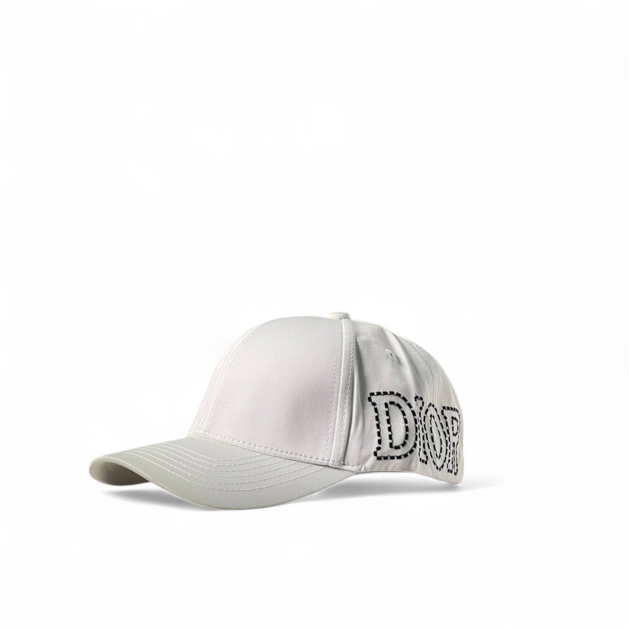 Dior White Baseball Cap with Black Stitched Logo ⚪🖤🧢