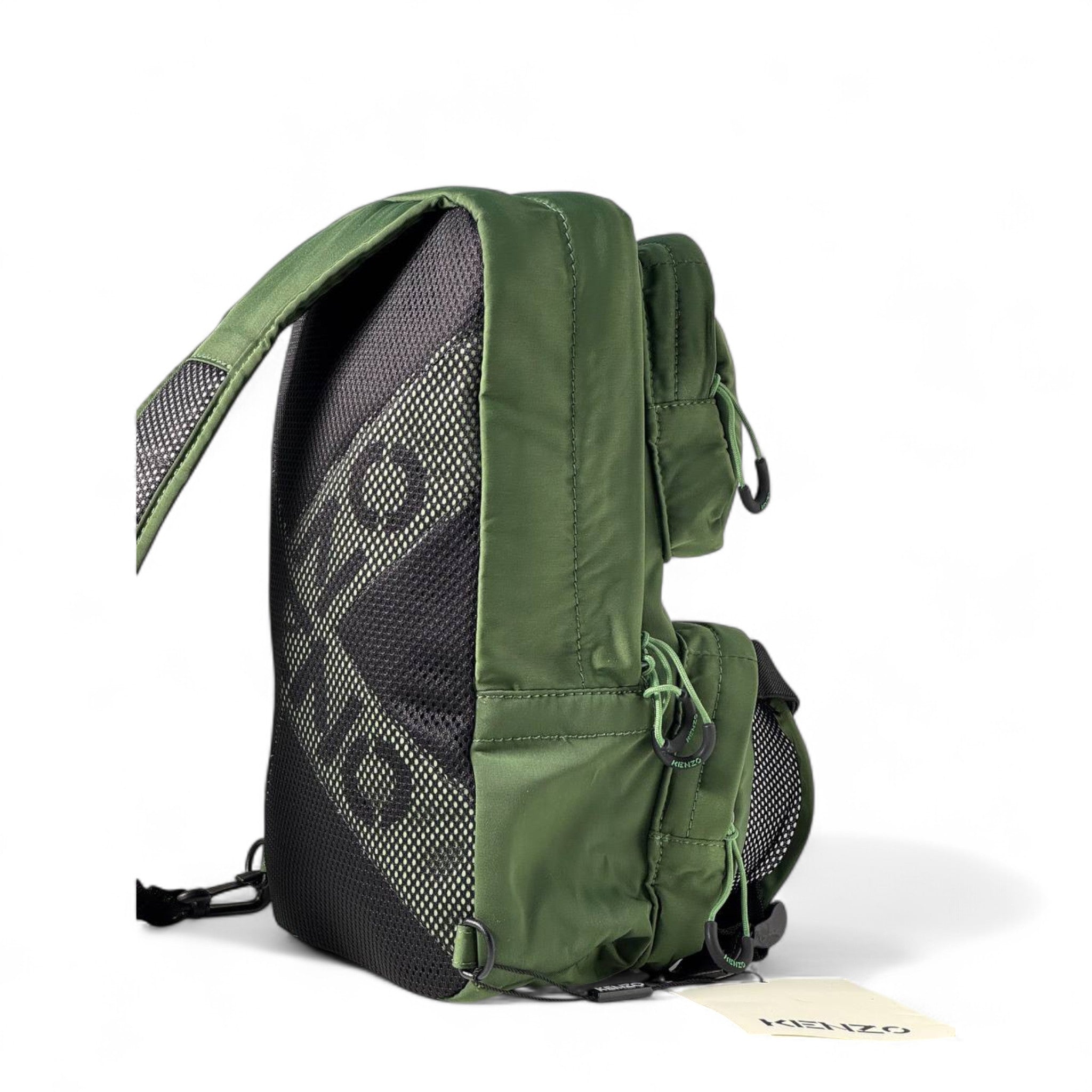 Kenzo Utility Sling Bag – Military Green 💚🖤