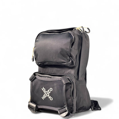 Kenzo Utility Sling Bag – Jet Black 🖤✨