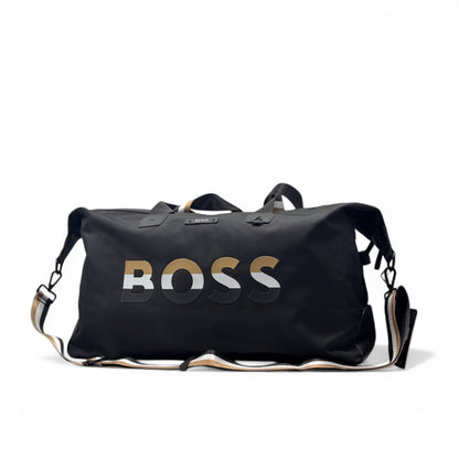 BOSS Oversized Logo Duffel Bag – Elite Travel Style 🖤✨