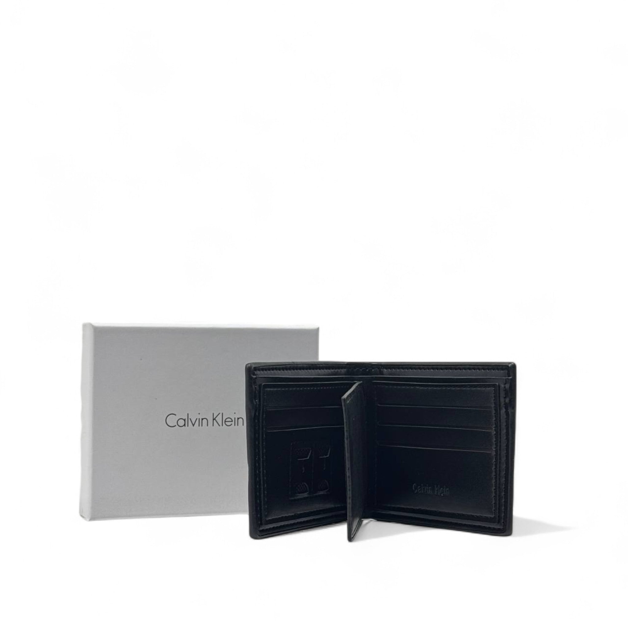 🖤 Calvin Klein Black Leather Wallet – Slim Bifold + Gift Box 🎁