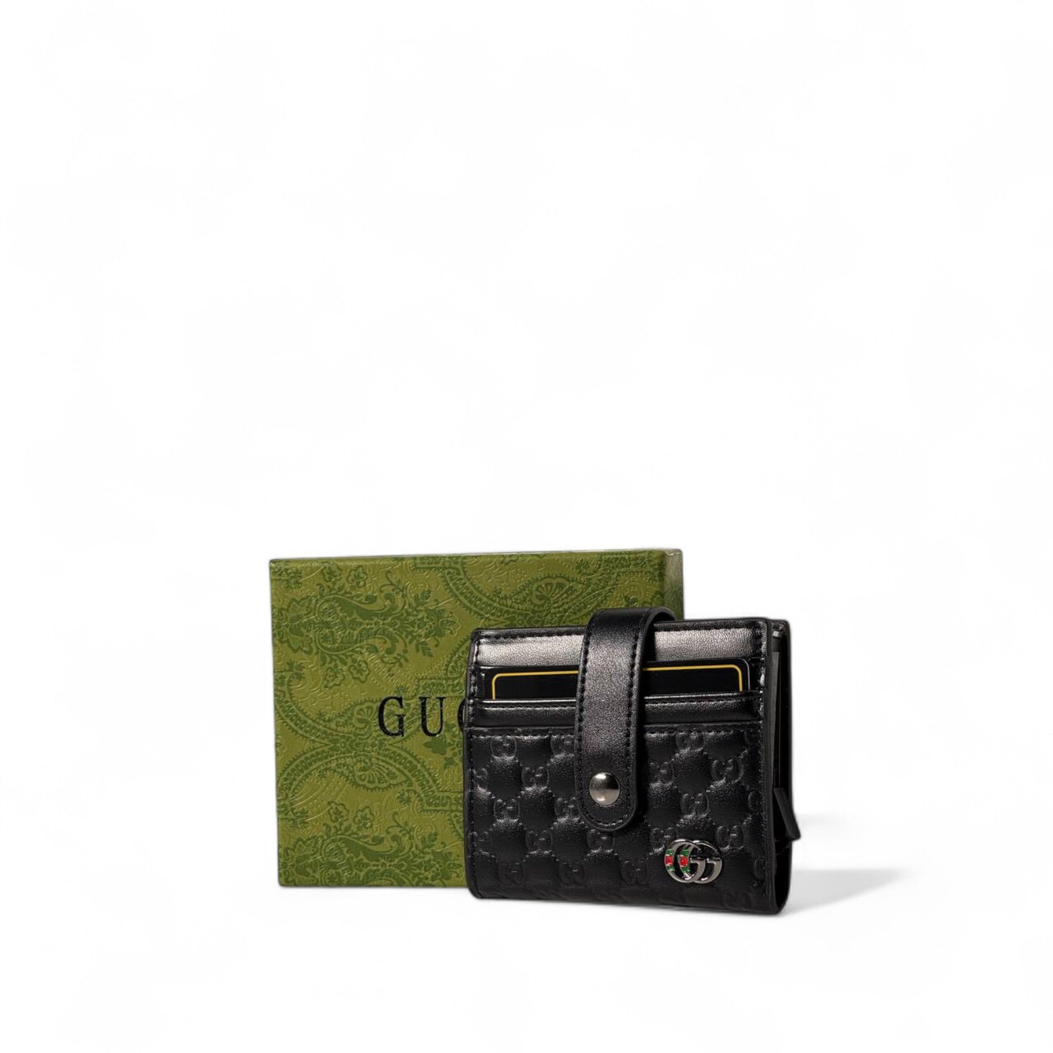 🖤 Gucci Black Embossed Leather Wallet – Luxury GG Logo | Men's Card Holder 💼✨