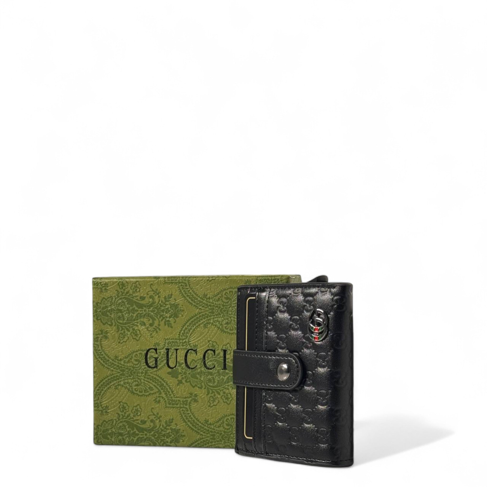 🖤 Gucci Black Embossed Leather Wallet – Luxury GG Logo | Men's Card Holder 💼✨