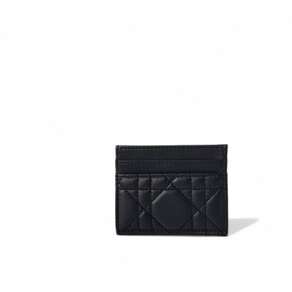 🖤 Dior Black Quilted Card Holder – CD Logo | Elegant Leather Mini Wallet 💳✨