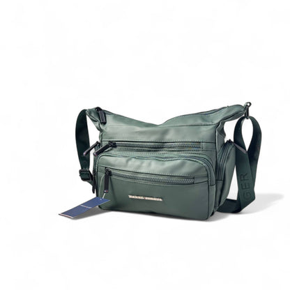 💚 Tommy Hilfiger Green Crossbody Bag – Multi-Zip Utility Sling | Urban Casual Style 🎒🇺🇸