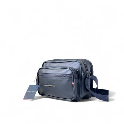 💙 Tommy Hilfiger Navy Crossbody Bag – Dual-Zip Travel Pouch | Everyday Utility Style 🧳🇺🇸