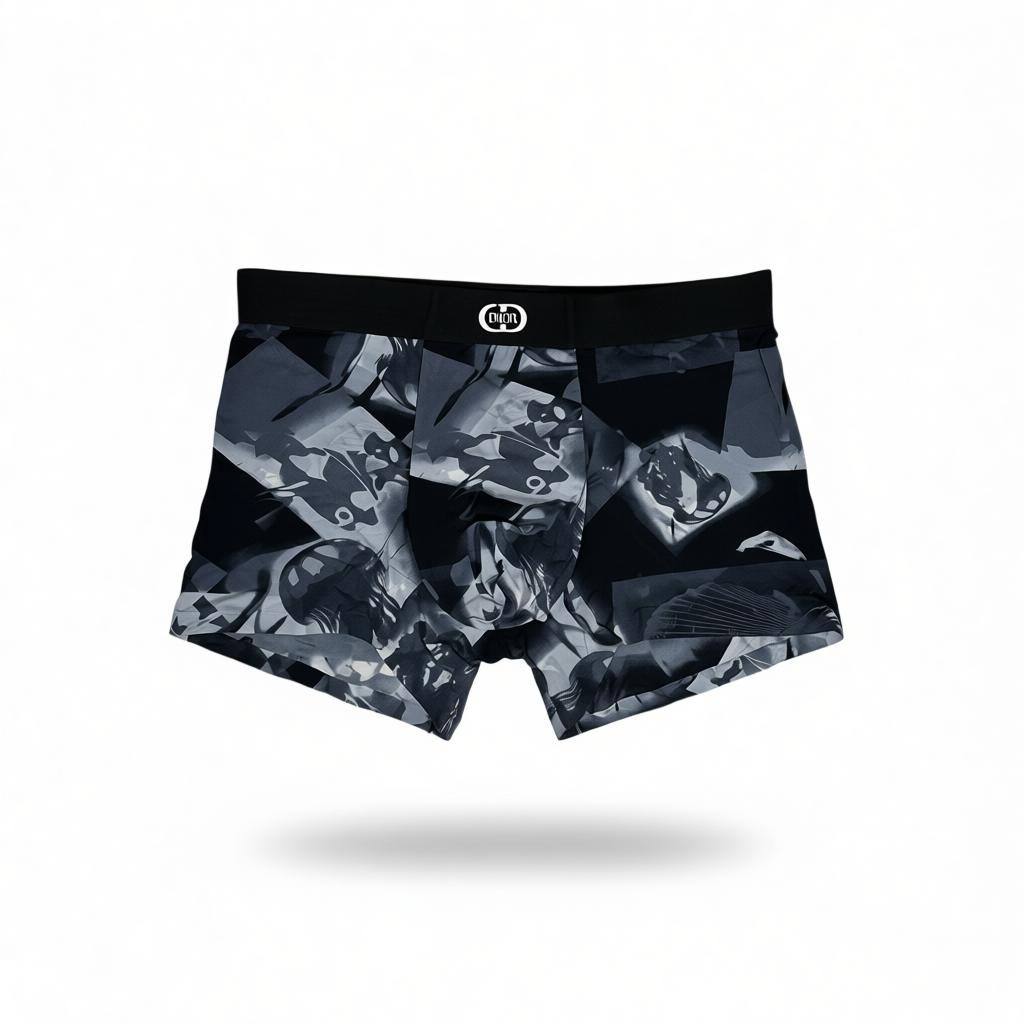 Dior Premium Men’s Printed Boxer Set – 3 Pieces | Ultra-Soft & Stylish Comfort 👑🩳