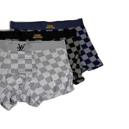 Louis Vuitton Men’s Checkered Boxer Set – 3 Pieces | Luxury Comfort & Premium Fit 🩳💎