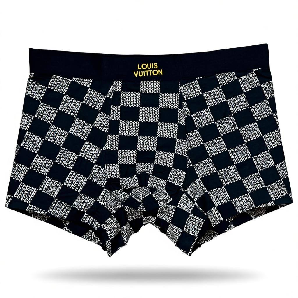Louis Vuitton Men’s Checkered Boxer Set – 3 Pieces | Luxury Comfort & Premium Fit 🩳💎
