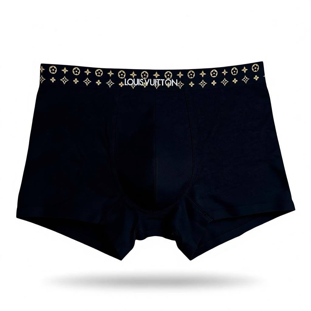 Louis Vuitton Men’s Monogram Waistband Boxer Set – 3 Pieces | Premium Soft Stretch 🩳💛