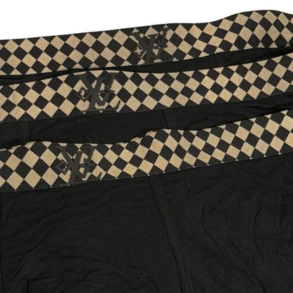 Louis Vuitton Men’s Black Diamond Waistband Boxer Set – 3 Pieces | Premium Soft Stretch 🩳🖤