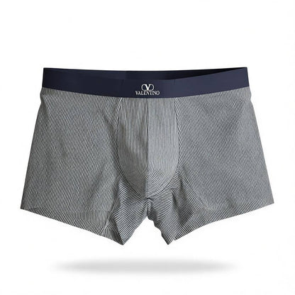 Valentino Men’s Striped Boxer Set – 3 Pieces | Premium Soft Comfort & Elegant Fit 🩳💙
