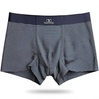 Valentino Men’s Striped Boxer Set – 3 Pieces | Premium Soft Comfort & Elegant Fit 🩳💙