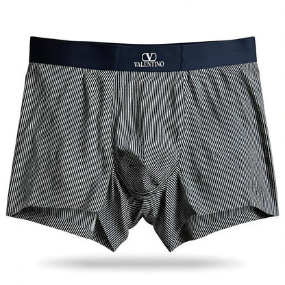 Valentino Men’s Striped Boxer Set – 3 Pieces | Premium Soft Comfort & Elegant Fit 🩳💙