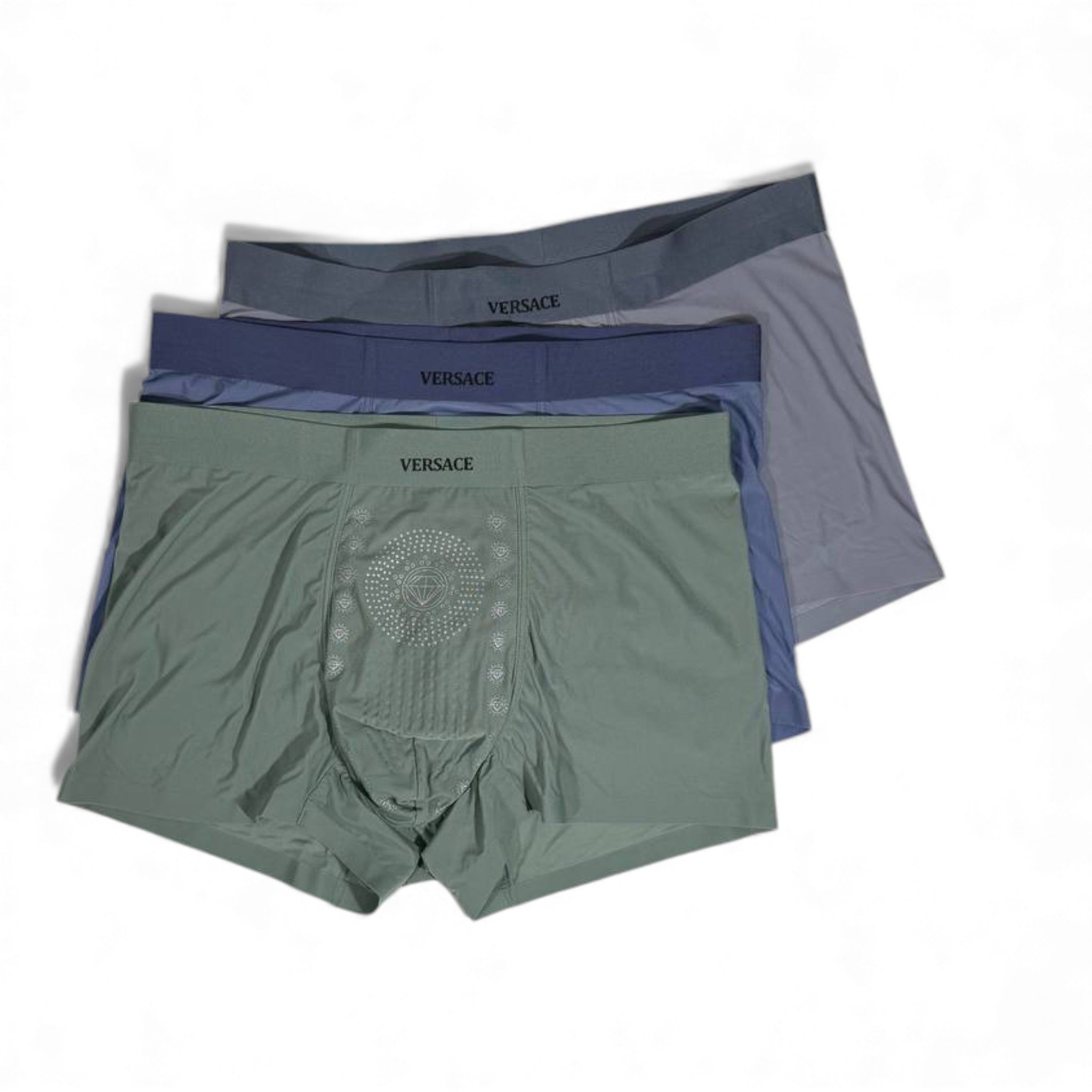 Versace Men’s Luxury Boxer Set – 3 Pieces | Ultra-Soft Stretch with Signature Medusa Design 🩳💎