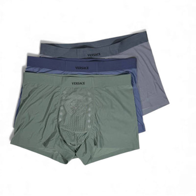 Versace Men’s Luxury Boxer Set – 3 Pieces | Ultra-Soft Stretch with Signature Medusa Design 🩳💎