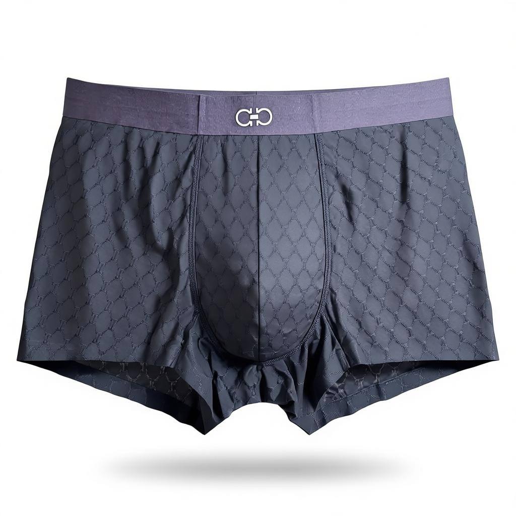 Ferragamo Men’s Textured Boxer Set – 3 Pieces | Premium Soft Stretch & Elegant Italian Design 🩳🇮🇹