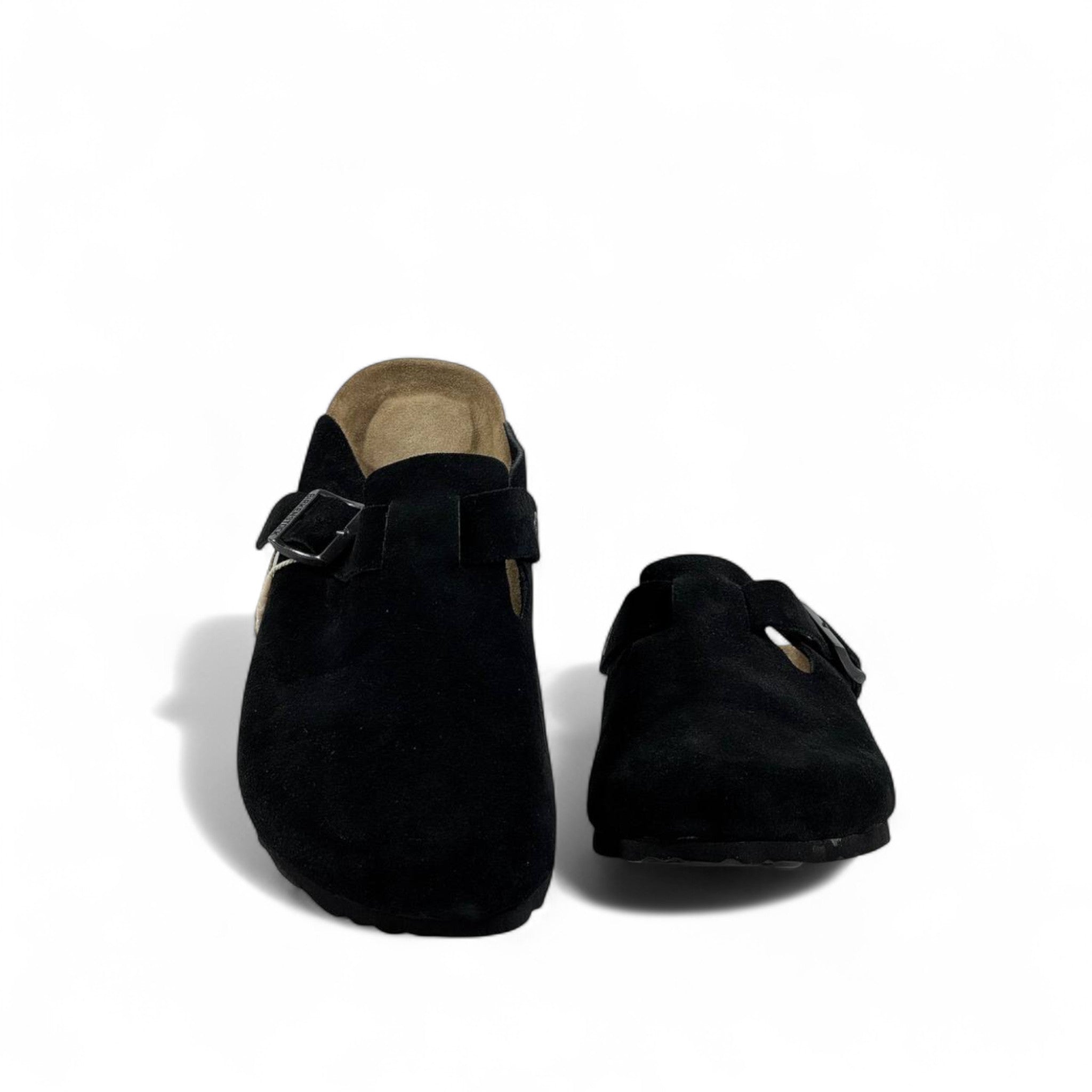 Birkenstock Boston Suede Clogs – Black Comfort Classic 🖤✨