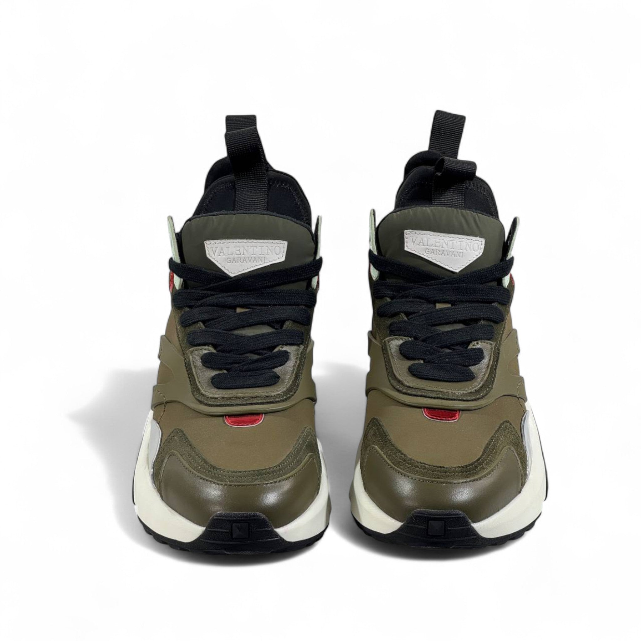 Valentino Garavani Bounce Sneakers – Olive Green Luxe ⚡💚