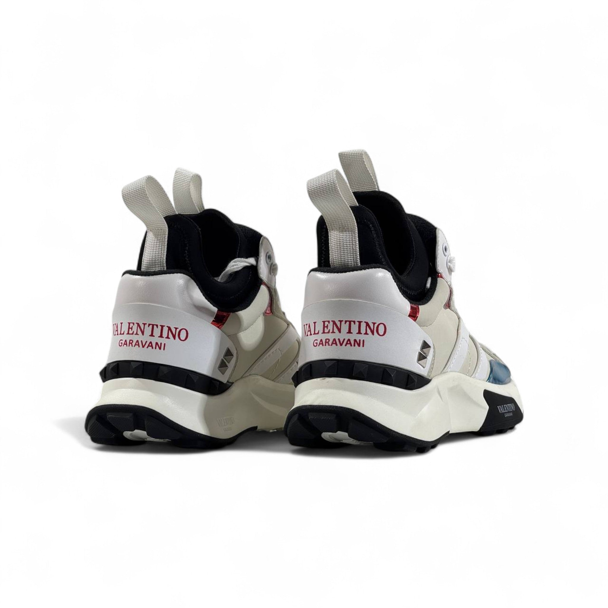 Valentino Garavani Bounce Sneakers – White & Multicolor Luxe ⚡🤍