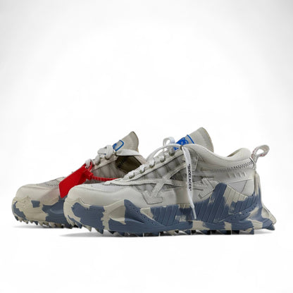 Off-White ODSY-1000 Sneakers – White & Blue Camo Vibe ⚡👟