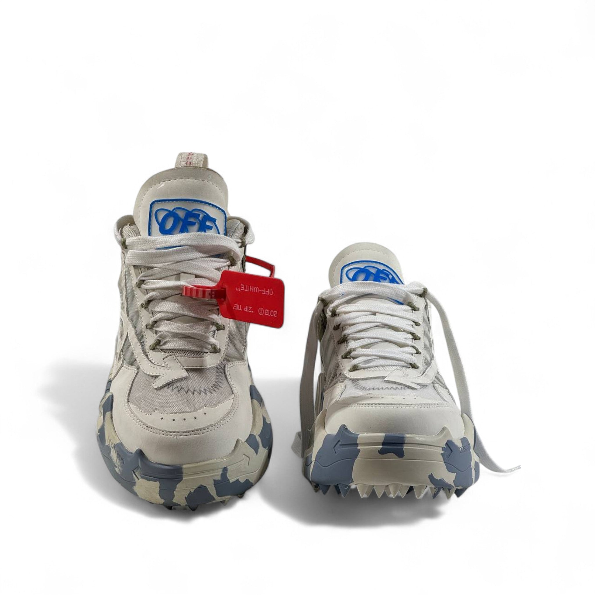 Off-White ODSY-1000 Sneakers – White & Blue Camo Vibe ⚡👟
