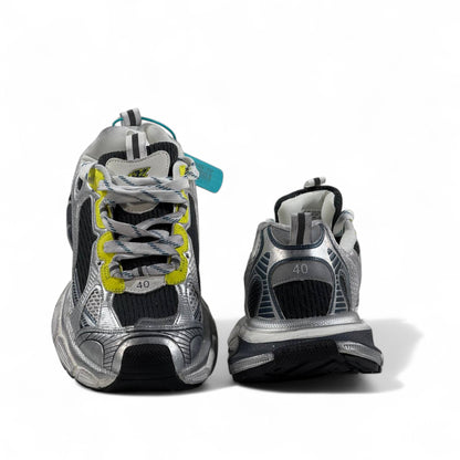Balenciaga 3XL Sneakers – Silver & Neon Power Run ⚡👟