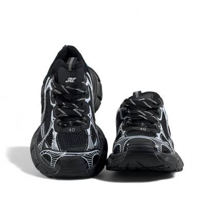 Balenciaga 3XL Sneakers – Black & Silver Oversized Luxe 🖤⚡