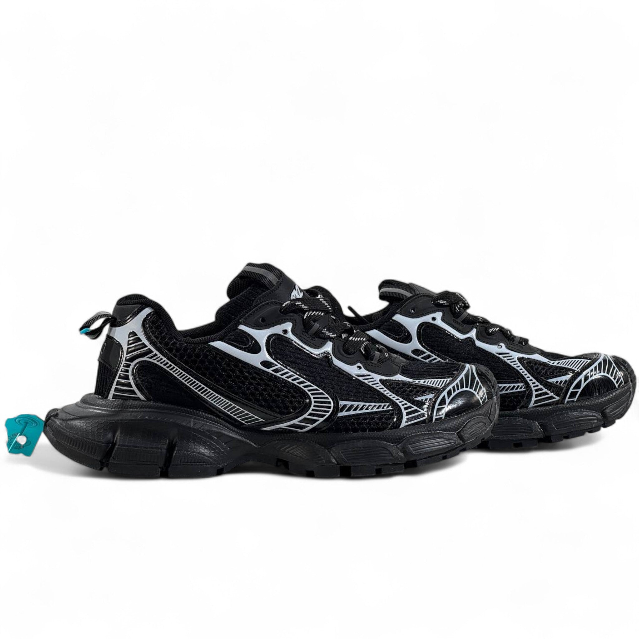 Balenciaga 3XL Sneakers – Black & Silver Oversized Luxe 🖤⚡