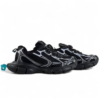 Balenciaga 3XL Sneakers – Black & Silver Oversized Luxe 🖤⚡