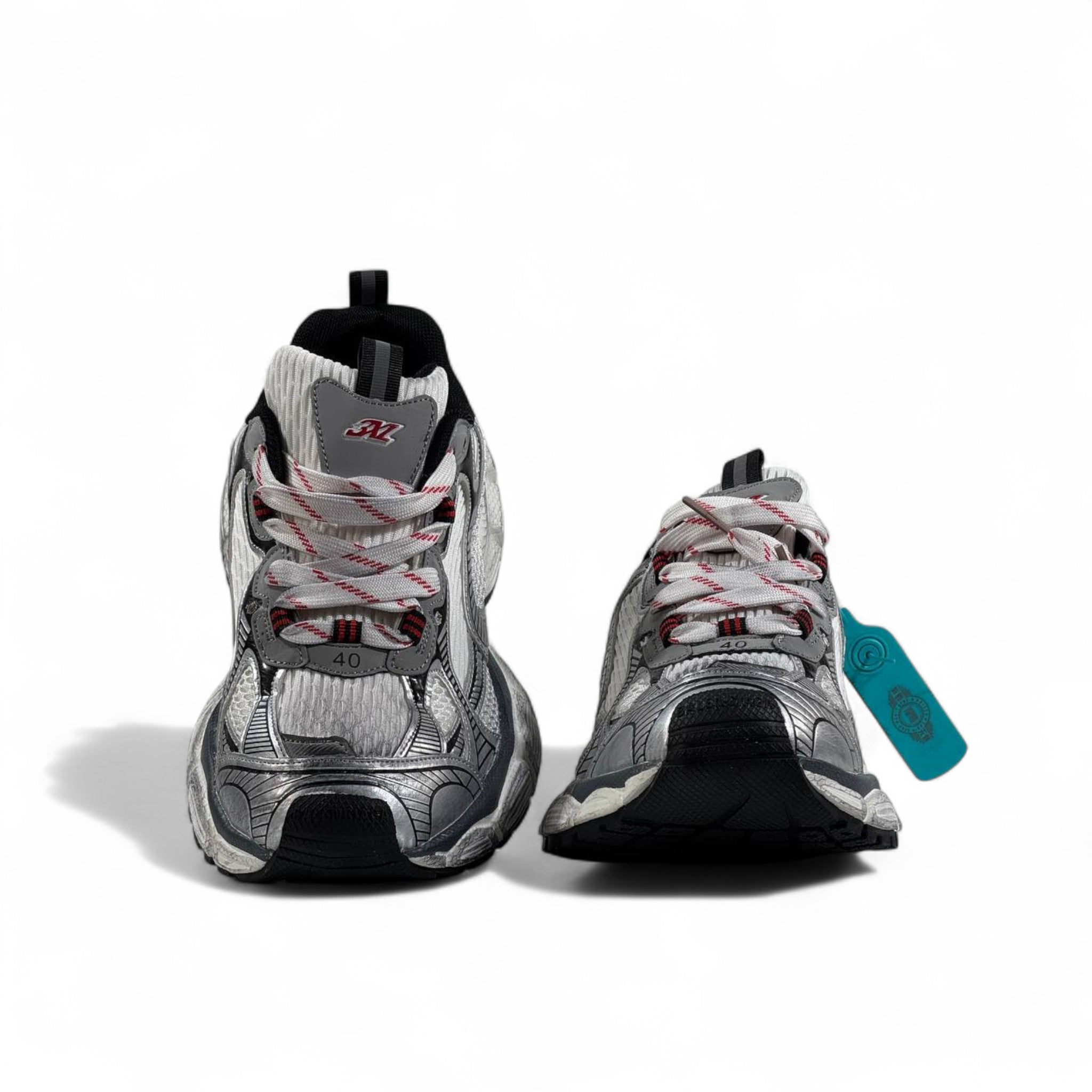 Balenciaga 3XL Sneakers – Metallic Silver Giant Luxe ⚡👟