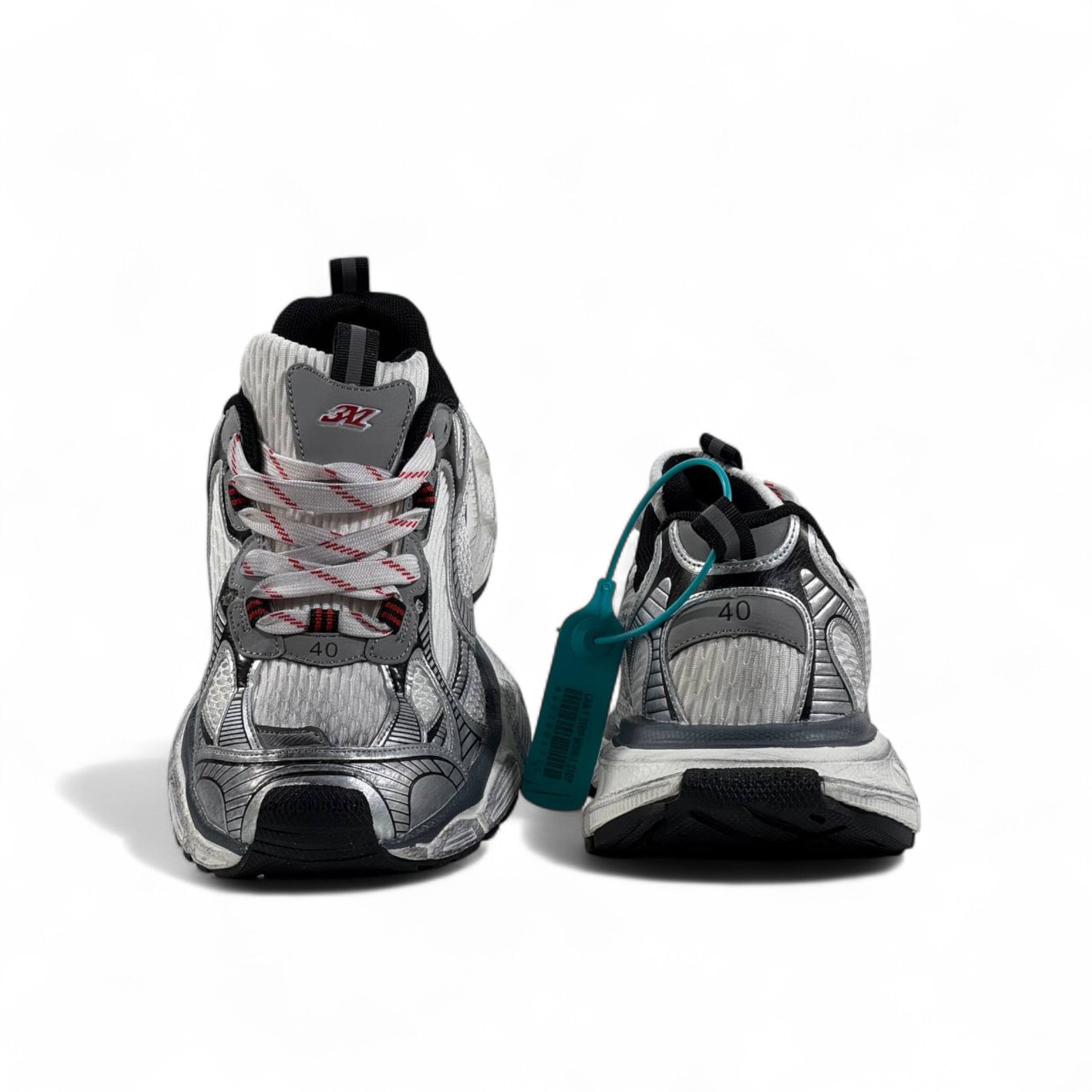 Balenciaga 3XL Sneakers – Metallic Silver Giant Luxe ⚡👟