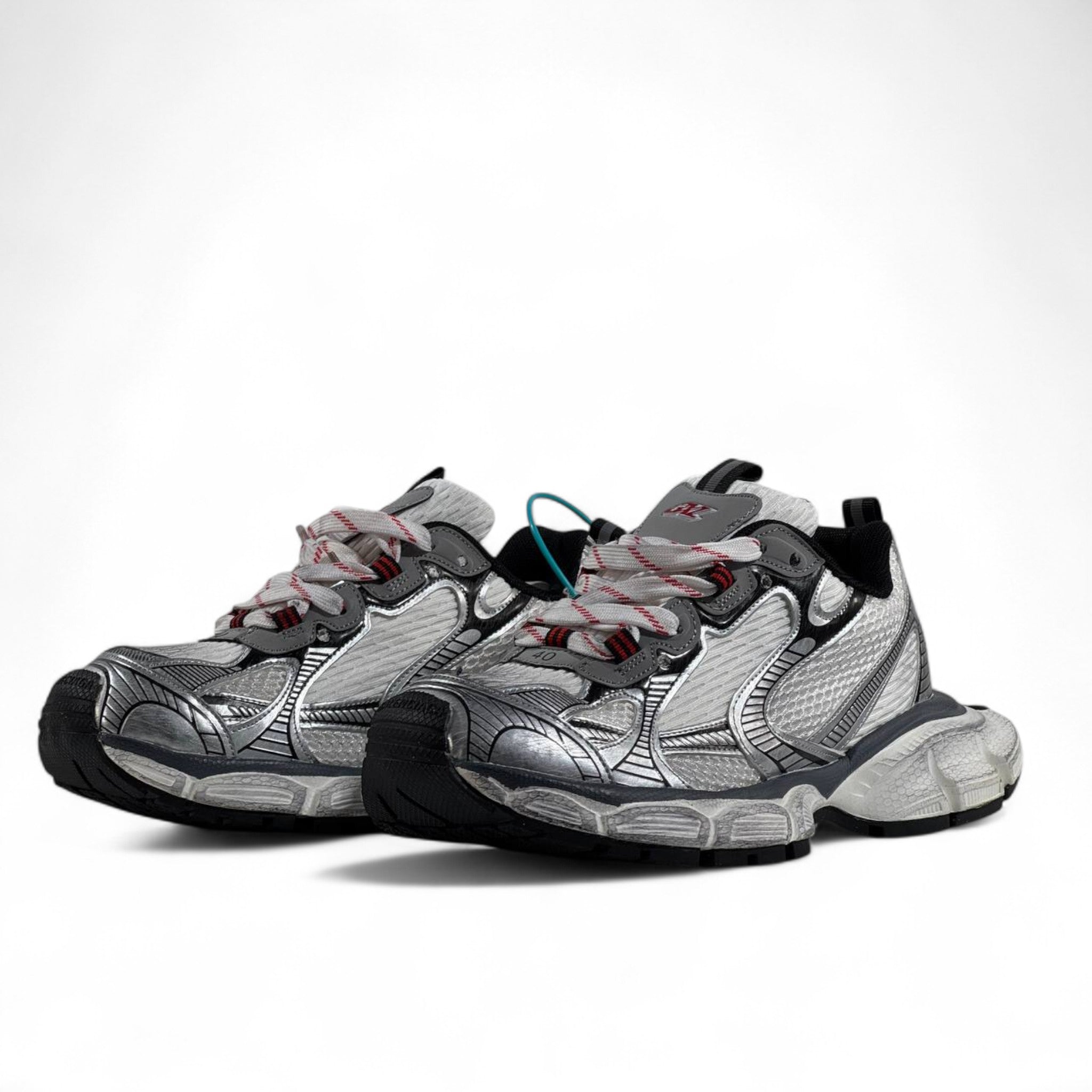 Balenciaga 3XL Sneakers – Metallic Silver Giant Luxe ⚡👟