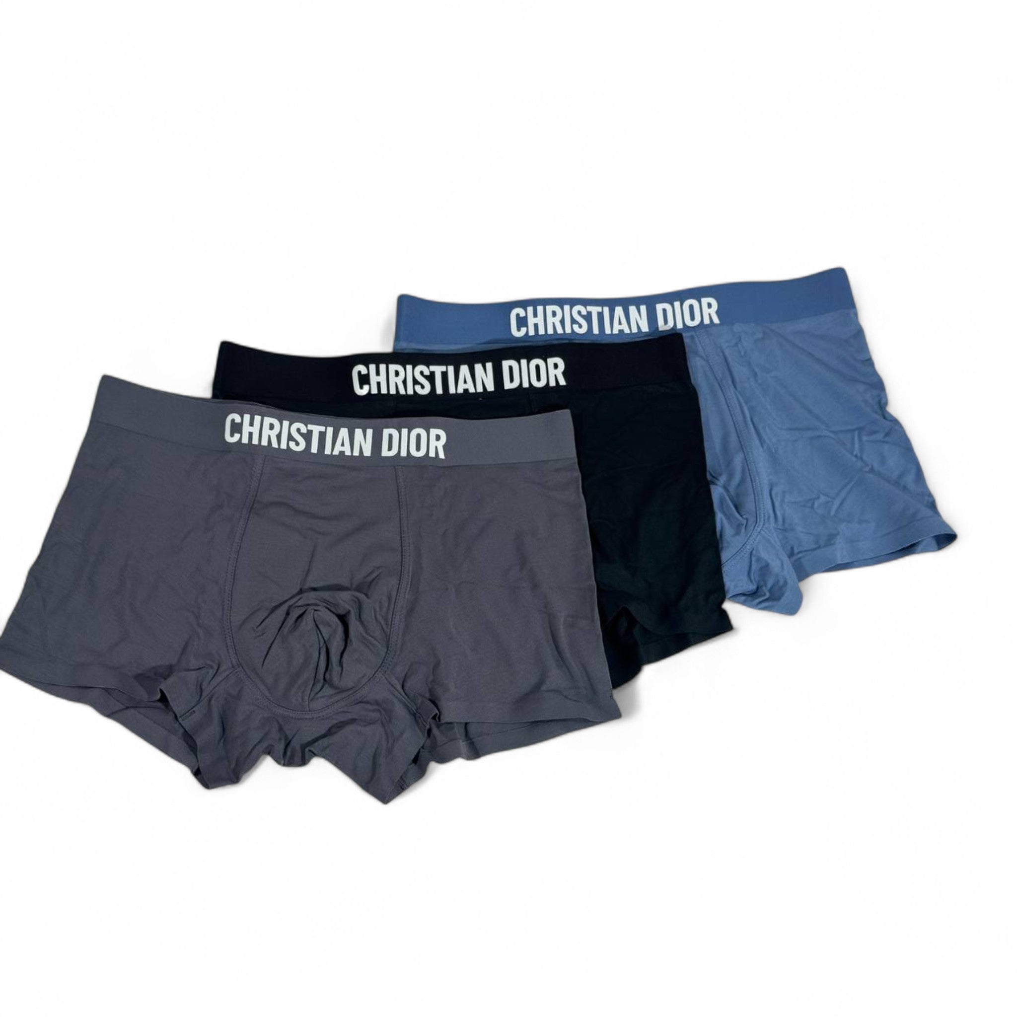 Christian Dior Men’s Boxer Briefs – 3-Pack Luxury Comfort 🖤💎