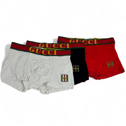 Gucci Men’s Boxer Briefs – 3-Pack Signature Luxury 🩲💎