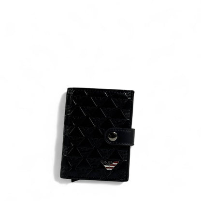 Giorgio Armani Black Embossed Wallet – Iconic Eagle Design 🖤🦅