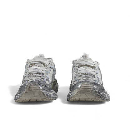 Balenciaga Track Sneakers – White & Silver Futuristic Luxe ⚡🤍