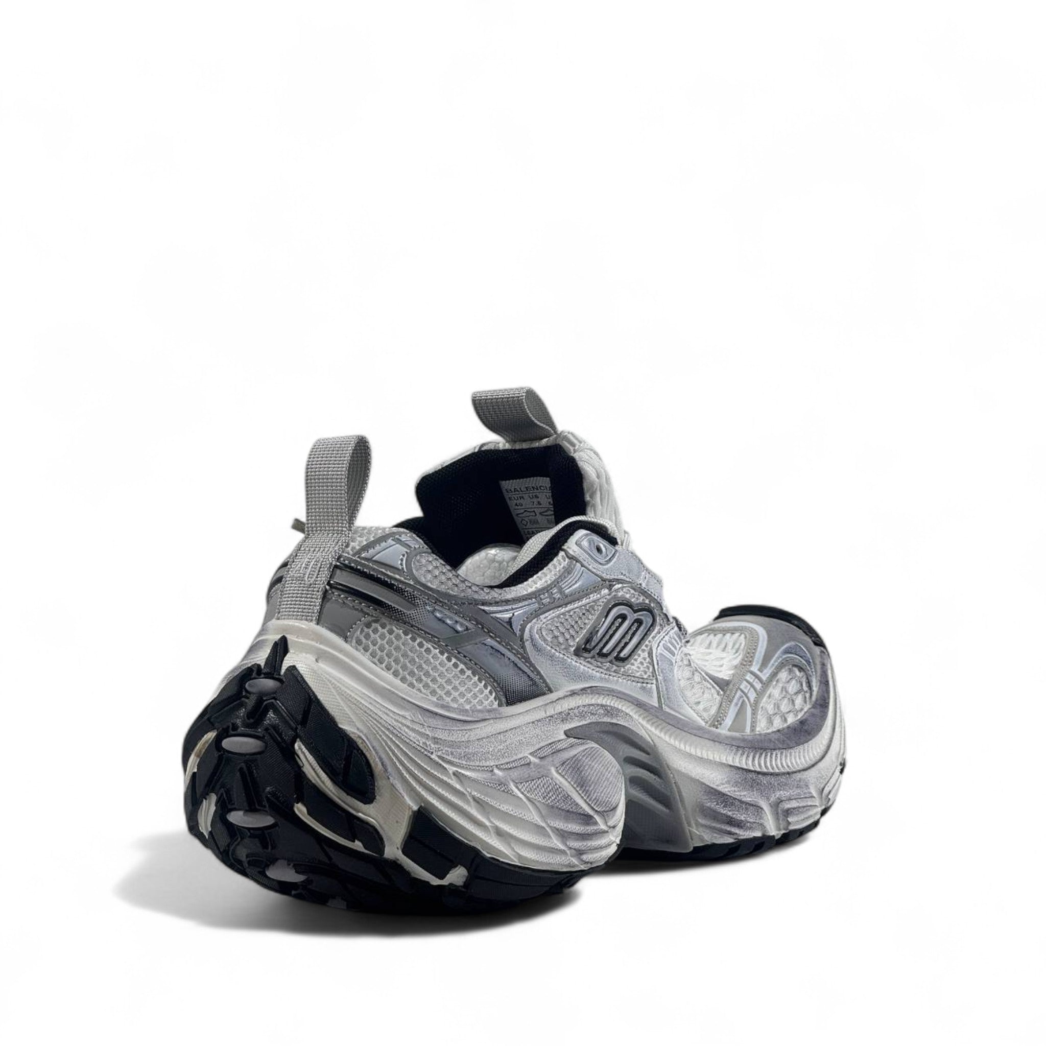 Balenciaga 10XL Sneakers – White & Silver Mega Oversized Luxe ⚡🤍
