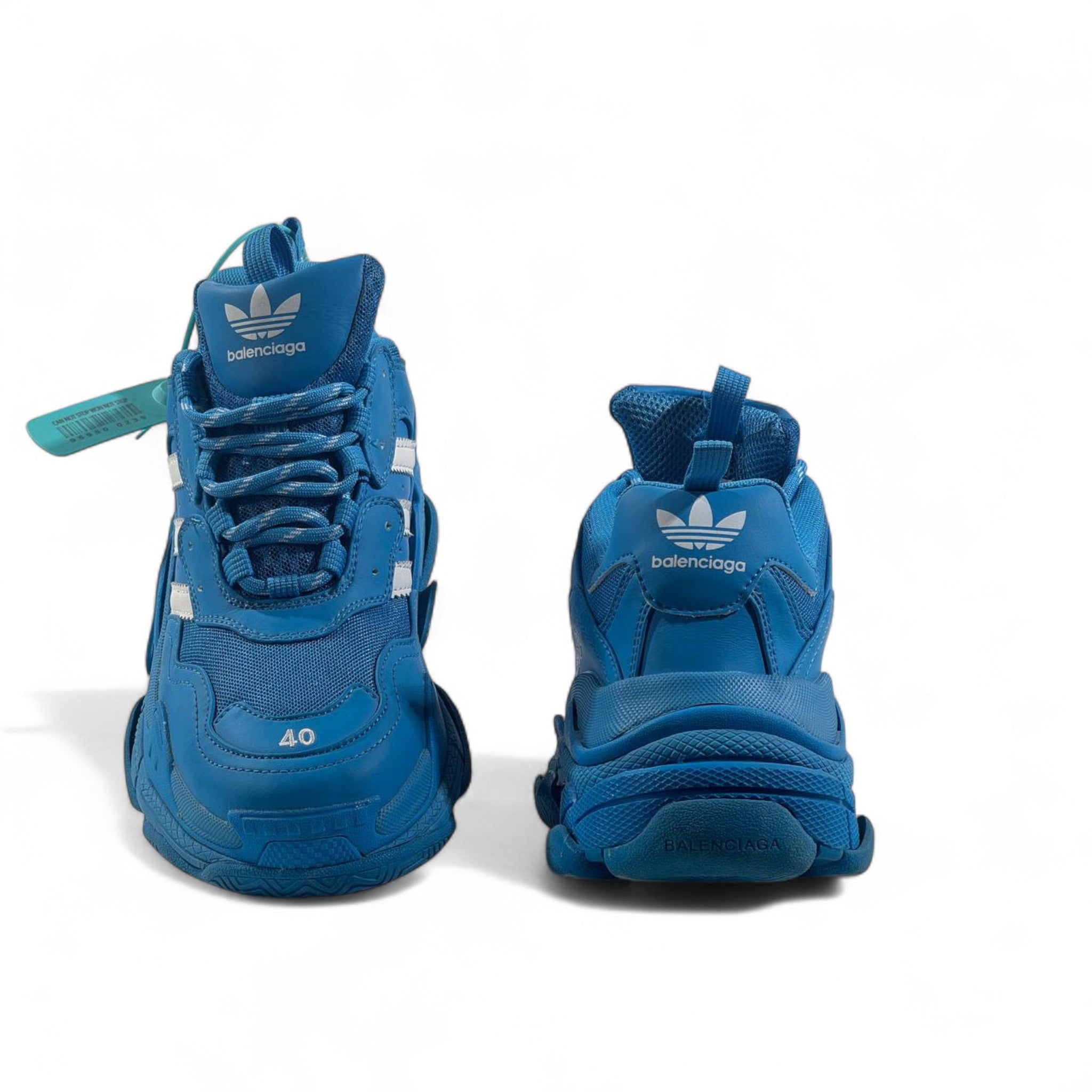 Balenciaga x Adidas Triple S Sneakers – Blue & White Collab Edition 💙⚡