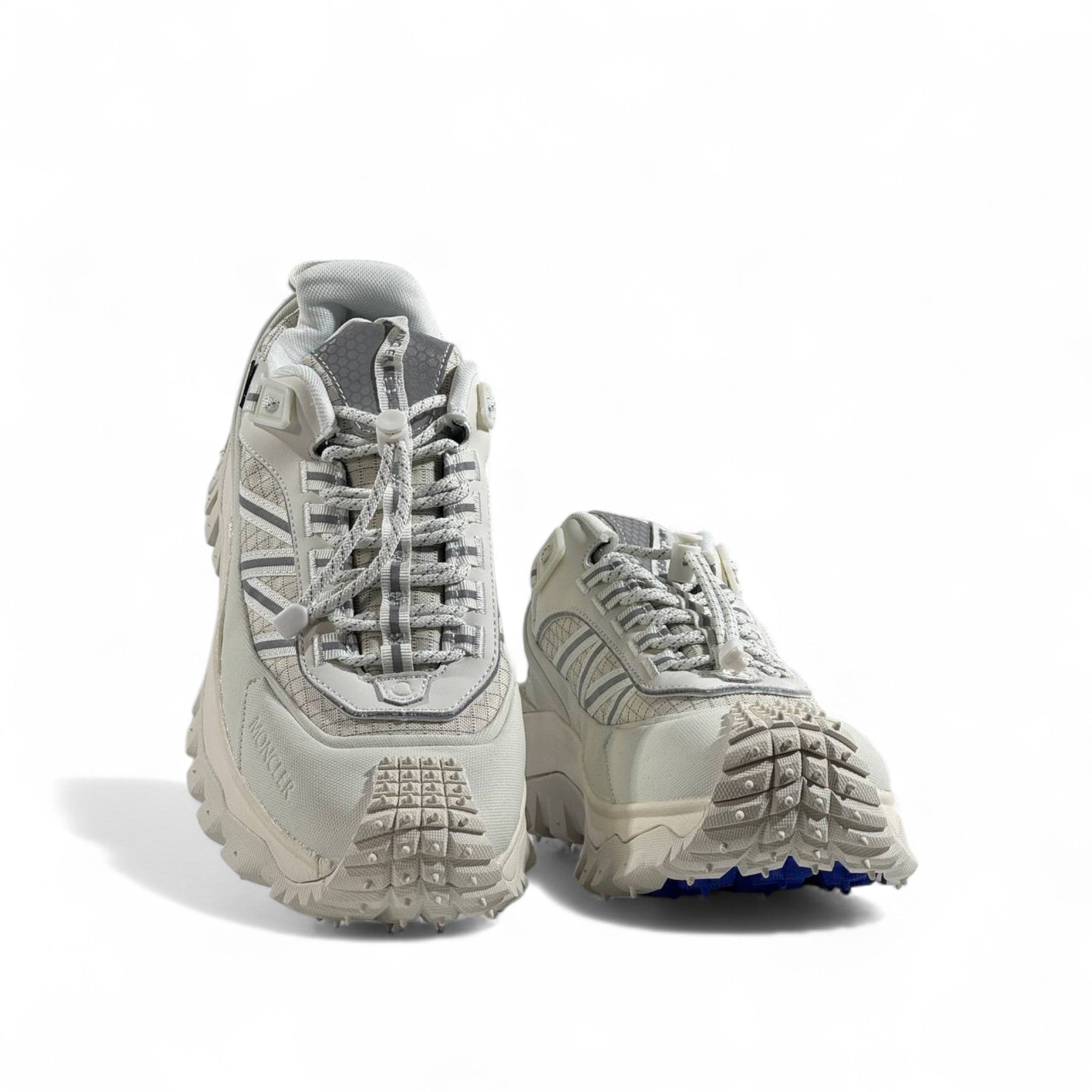 Moncler Trailgrip Sneakers – White & Grey Outdoor Luxe ⚡🤍